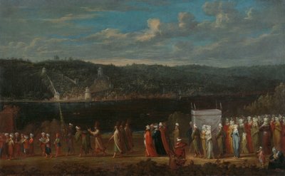Bryllupsprosesjon på Bosporos tyrkisk bryllup av Jean Baptiste Vanmour