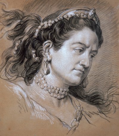 Portrett av en kvinne, 1700-tallet. av Jean Baptiste van Loo