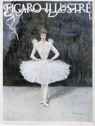Operadanser - tegning av Jean Beraud (1849 - 1935), "Figaro Illustré"" av Jean Beraud