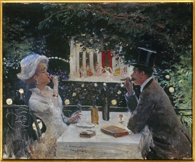 Middag hos ambassadørene. Maleri av Jean Beraud (1849-1935), 1900-tallet. Olje på tre. Mål: 0,37 x 0,45 m. Paris, Musee Carnavalet. av Jean Beraud