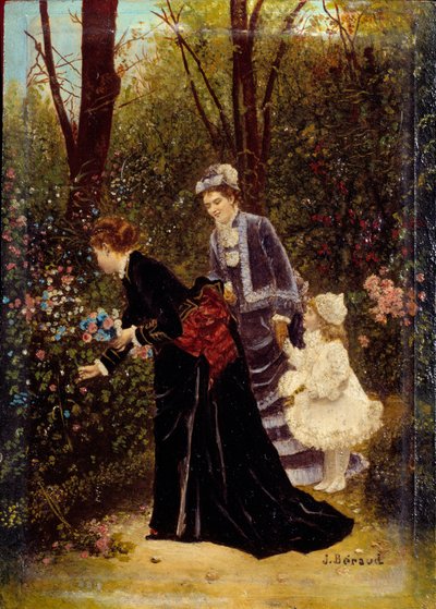 I hagen. Maleri av Jean Beraud (1849-1935) av Jean Beraud