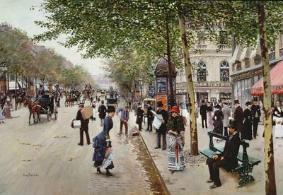 Parisisk gatebilde av Jean Beraud