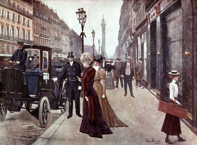Rue de la Paix i Paris, ca. 1900 (maleri) av Jean Beraud