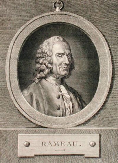 Portrett av Jean Philippe Rameau (1683-1764) gravert av Benoist (gravering) av Jean Bernard (after) Restout