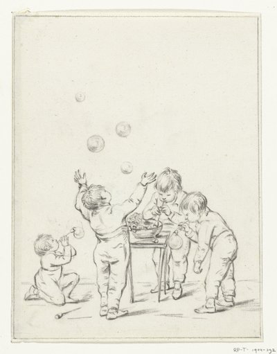 Bobleblåsende barn av Jean Bernard