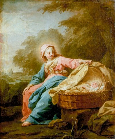 Hvil på flukten til Egypt, 1756 av Jean Bernard Restout