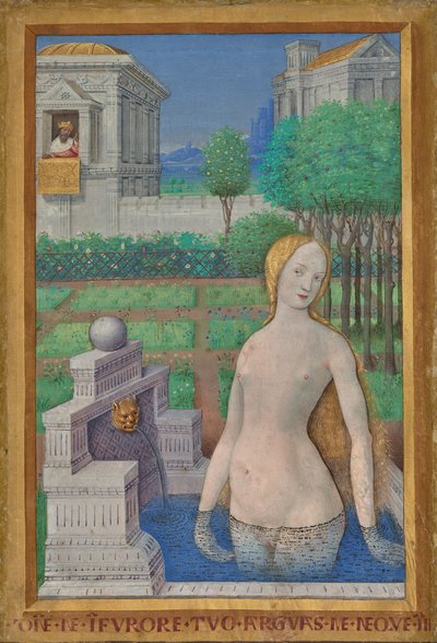 Bathsheba bading fra Ludvig XIIs timer av Jean Bourdichon