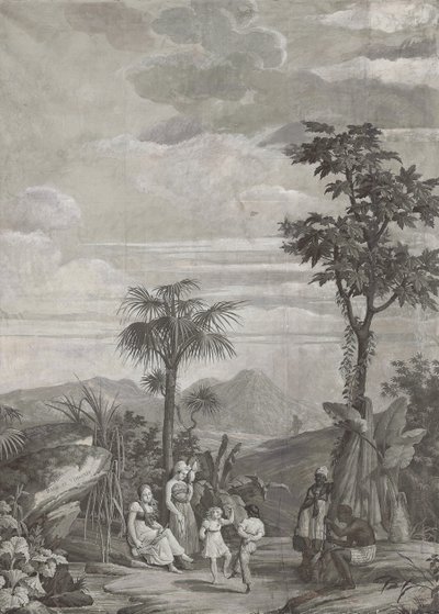 The Children Dance, tapetpanel fra serien "Paul et Virginie", av Dufour & Cie, ca. 1823 av Jean Broc