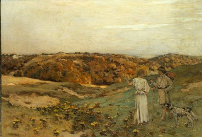 Tobias og engelen, 1878 av Jean Charles Cazin