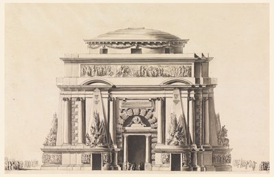 Høyde av et mausoleum for en soldat (Mars tempel) av Jean Charles Delafosse