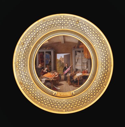 Broderer, ca. 1820-35 av Jean Charles Develly