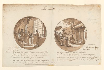 Design for malte porselenstallerkener, Les Ananas (ananas) fra Service des Objets de Dessert (Dessertservice) av Jean Charles Develly