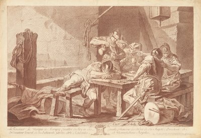 Vakthus av Jean Charles François after Carle Van Loo