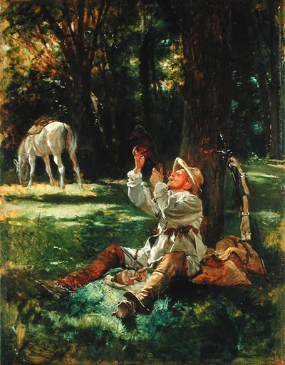 Ryttere hvile, 1876 av Jean Charles Meissonier