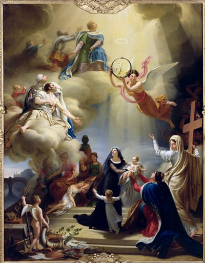 Allegori til ære for fødselen til Henri de France (1820-83) hertug av Bordeaux i 1820, 1821 av Jean Charles Tardieu