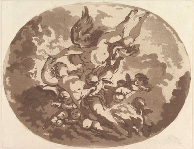 Venus og Amor, 1766. av Jean Claude Richard Saint Non