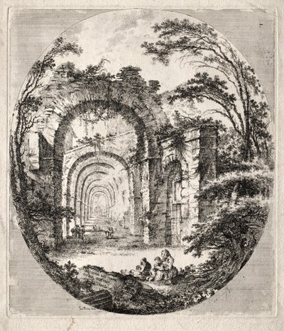 Gamle ruiner av Jean Claude Richard de Saint Non