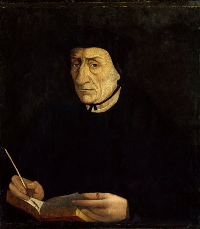Portrett av Guillaume Bude (Budee) (Budaeus) (1467-1540), fransk humanist. Maleri av Jean Clouet (1485 - 1541) Ec. Fr. (h b/v 0,34 x 0,31). Versailles. Chateau-museet. av Jean Clouet