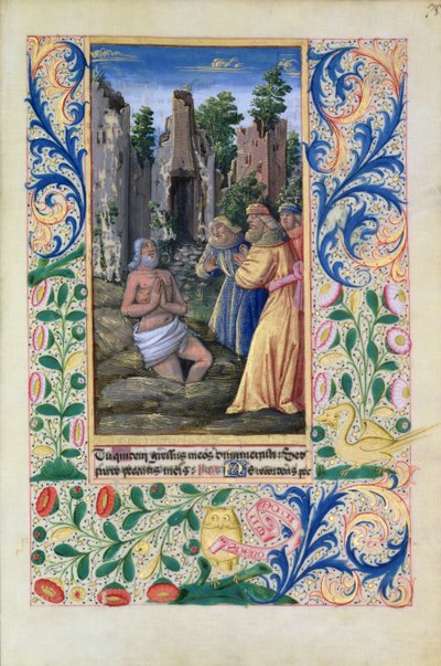 Ms Lat. Q.v.I.126 Dåpsscene, fra Hours of Louis dOrleans, 1469 av Jean Colombe