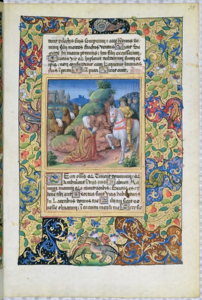 Ms Lat. Q.v.I.126 f.35 Møtet til Abigail og David, fra Time Book of Hours of Louis dOrleans, 1490 av Jean Colombe