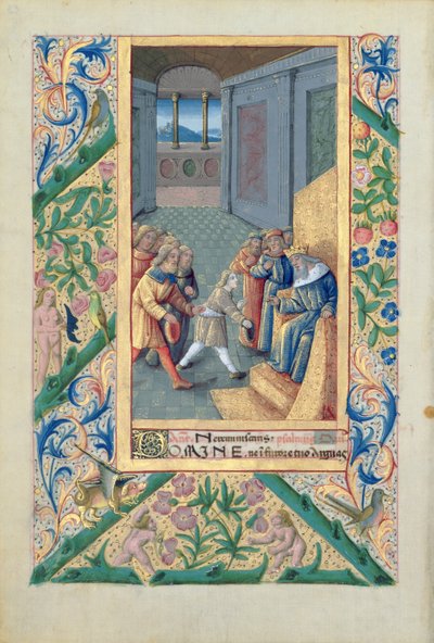 Ms Lat. Q.v.I.126 f.53v David blir sendt til Saul, fra 
