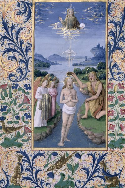 Ms Lat. Q.v.I.126 f.88v Kristi dåp, fra 