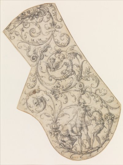 Design for den rette Pauldron of a Parade Armor, ca. 1555. av Jean Cousin the Elder.