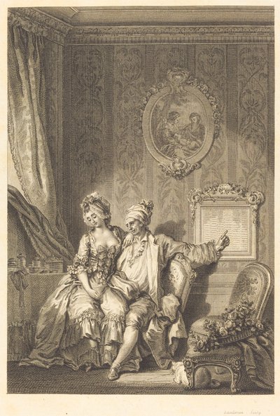 Vieillards kalender av Jean Dambrun after Jean Honoré Fragonard
