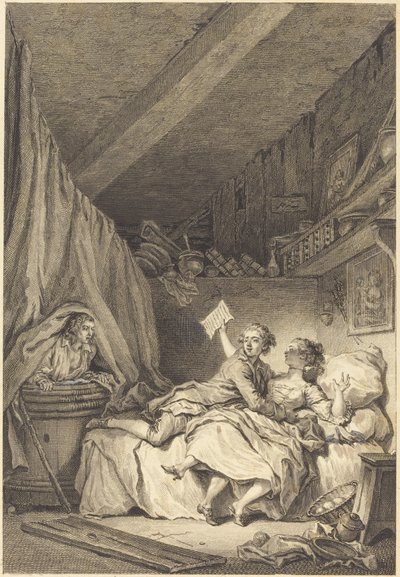 Skomakerne av Jean Dambrun after Jean Honoré Fragonard