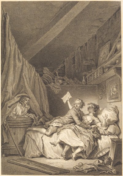 Skomakerne av Jean Dambrun after Jean Honoré Fragonard