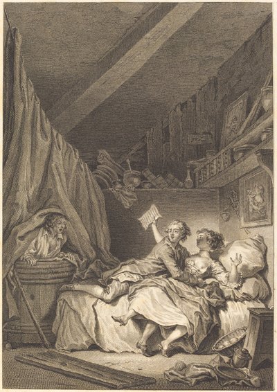 Skomakerne av Jean Dambrun after Jean Honoré Fragonard