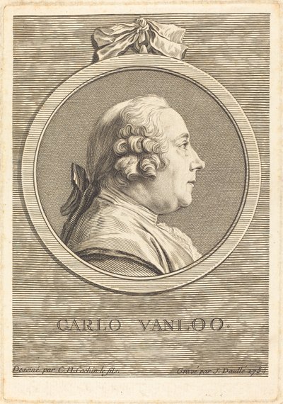 Carle Vanloo av Jean Daullé after Charles Nicolas Cochin II