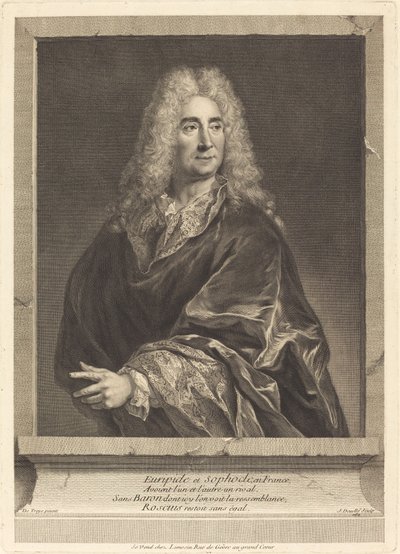 Michel Baron av Jean Daullé after François de Troy