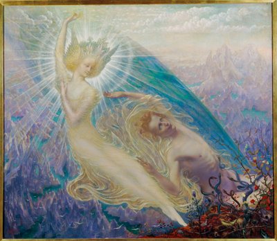 Glansens engel (maleri på lerret) av Jean Delville
