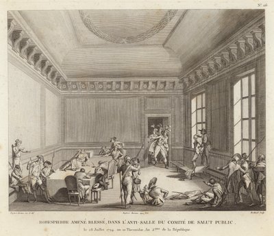 Maximilien de Robespierre leder et overfall av Jean Duplessi Bertaux