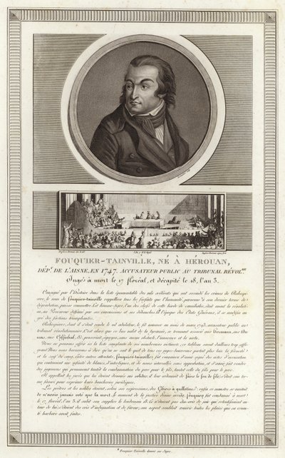 Portrett av Antoine Quentin Fouquier de Tinville av Jean Duplessi Bertaux