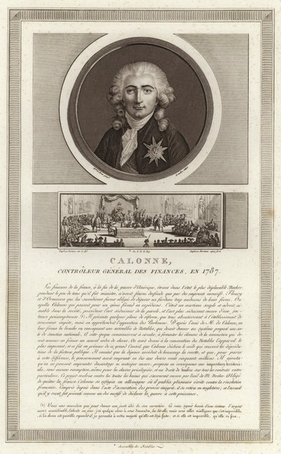 Portrett av Charles Alexandre, viscount av Calonne av Jean Duplessi Bertaux