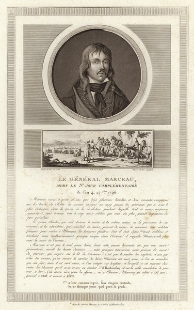 Portrett av Francois Severin Marceau-Desgraviers av Jean Duplessi Bertaux