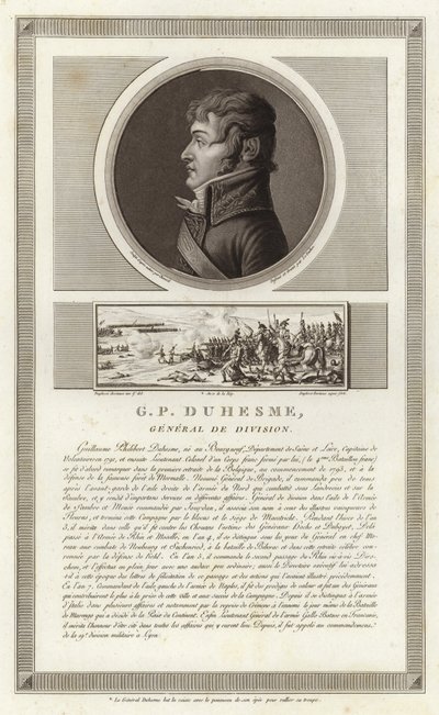 Portrett av Guillaume Philibert Duhesme av Jean Duplessi Bertaux