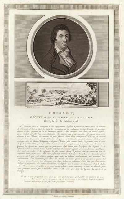 Portrett av Jacques Pierre Brissot av Jean Duplessi Bertaux