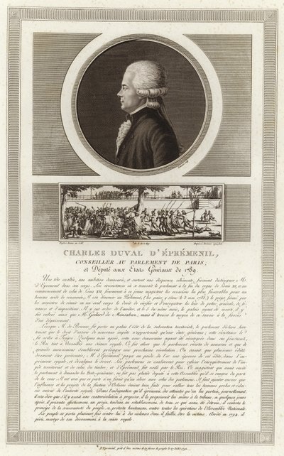 Portrett av Jean-Jacques Duval d'Epremesnil av Jean Duplessi Bertaux