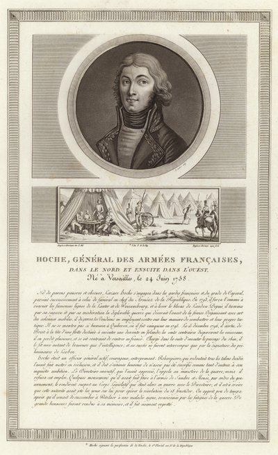 Portrett av Lazare Hoche av Jean Duplessi Bertaux