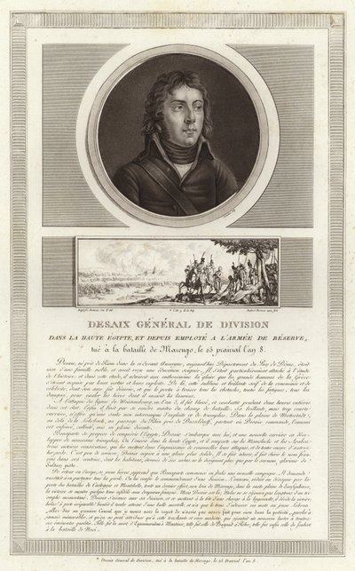 Portrett av Louis Desaix av Jean Duplessi Bertaux