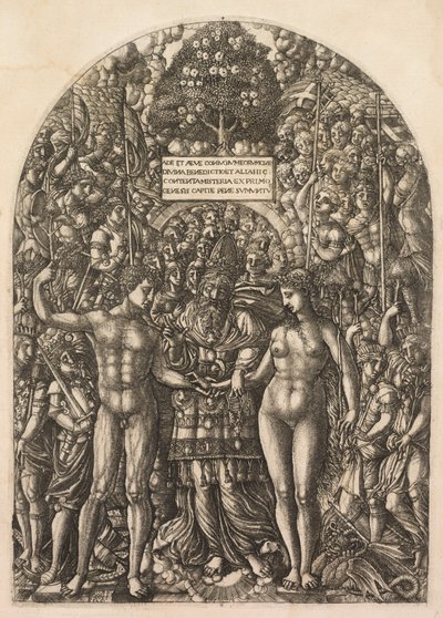 Ekteskap med Adam og Eva, 1555. av Jean Duvet
