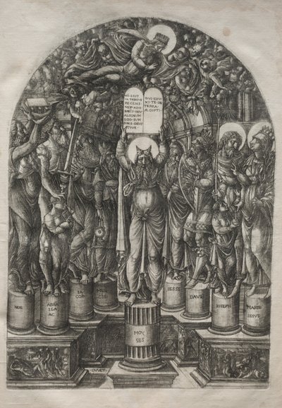 Moses omgitt av patriarkene, før 1561. av Jean Duvet