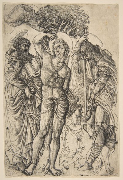 De hellige Sebastian, Anthony og Roch.n.d. av Jean Duvet