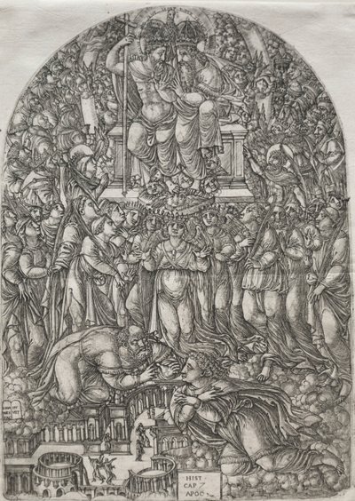 The Apocalypse: An Innumerable Multititude som står foran tronen, 1555. av Jean Duvet