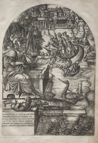 The Apocalypse: Dyne Studying the Apocalypse, 1555. av Jean Duvet
