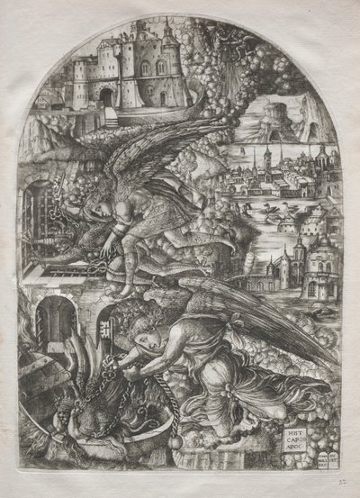 Apokalypsen: Satan bundet i tusen år, 1546-1555. av Jean Duvet