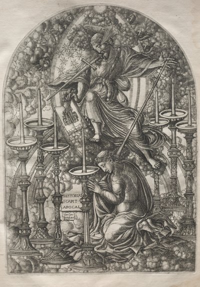 The Apocalypse: St. John Sees Seven Golden Candlesticks, 1546-1556. av Jean Duvet